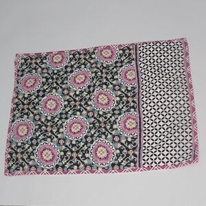 Vera Bradley Pink and White Geometric Scarf